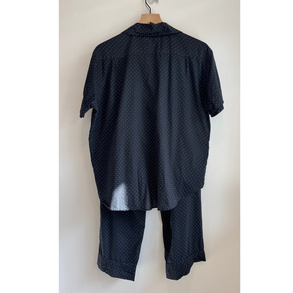 The Great Mini Polka Dot Pajama Set Black Top Cropped Pants Size 1 (Small) - Picture 7 of 12